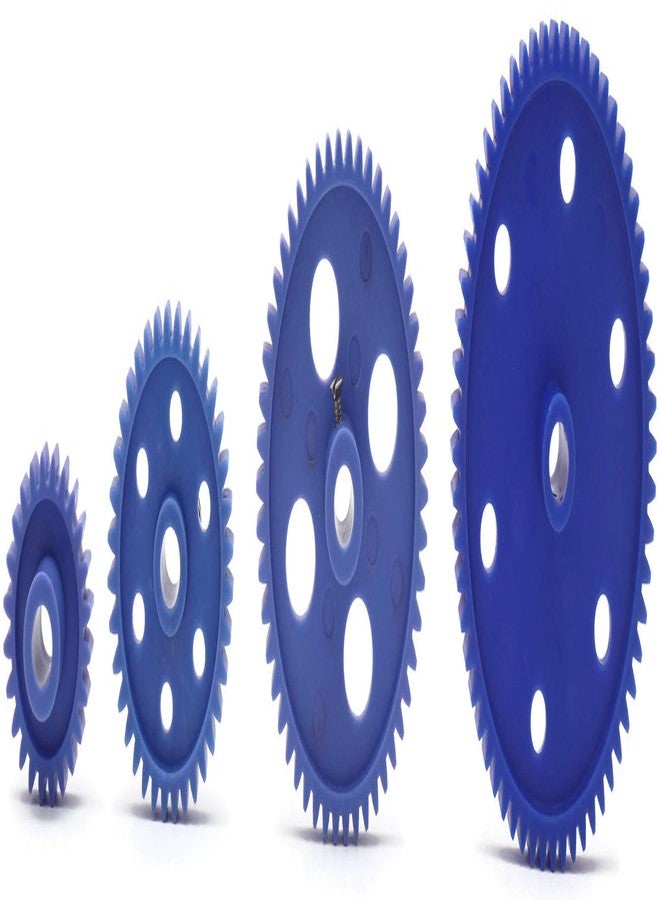 إلكترونيك سبايسس مجموعة تروس بلاستيكية زرقاء من Electronic Spices، مناسبة لمحركات التيار المستمر، نماذج ألعاب يمكنك صنعها بنفسك، 61 سنًا + 50 سنًا + 36 سنًا + 26 سنًا، زوج من 4 قطع - Image 2